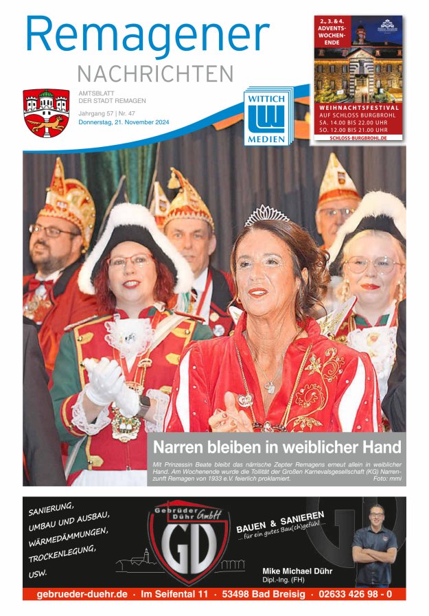 Remagener Nachrichten Titelblatt 47/2024