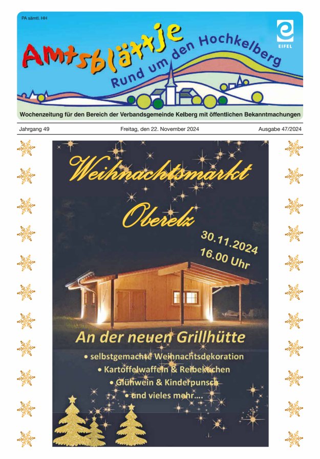 Amtsblättje - Rund um den Hochkelberg Titelblatt 47/2024