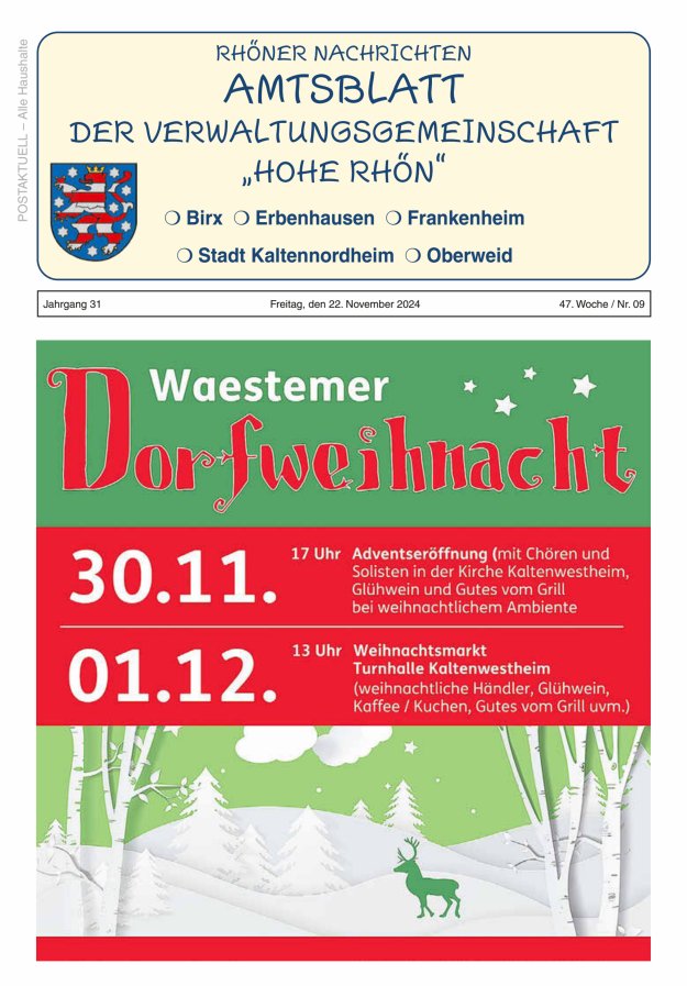 Rhöner Nachrichten Titelblatt 09/2024