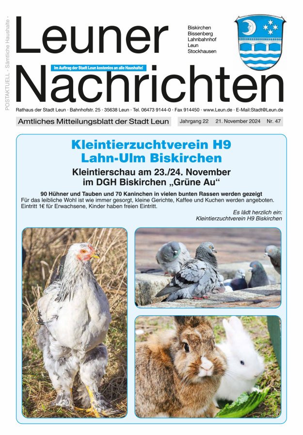 Leuner Nachrichten Titelblatt 47/2024