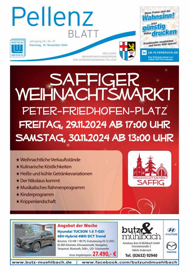 Pellenzblatt Titelblatt 47/2024