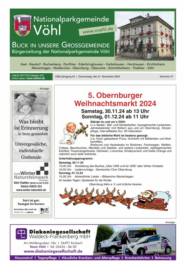 Blick in unsere Grossgemeinde Titelblatt 47/2024