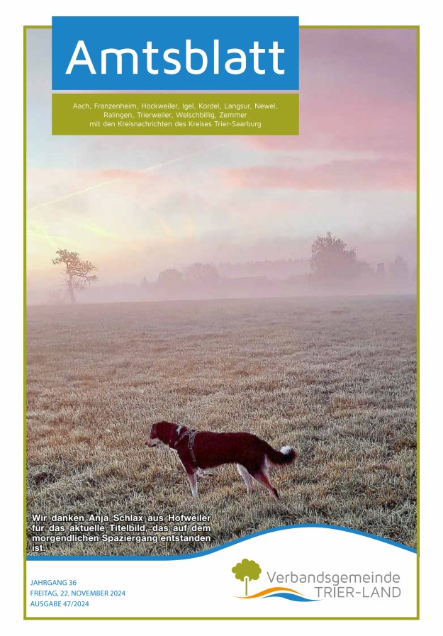 Amtsblatt VG Trier-Land Titelblatt 47/2024