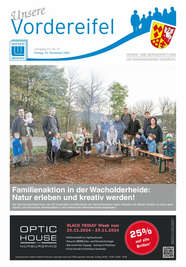Mitteilungsblatt Vordereifel - Heimat- u Bürgerzeitung der VG Vordereifel Titelblatt 47/2024