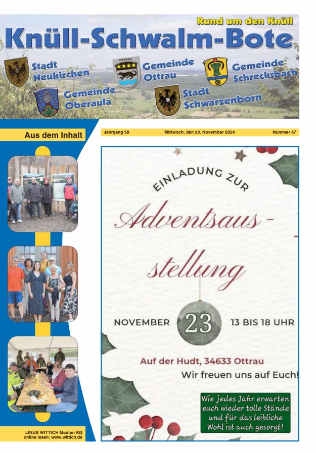Knüll-Schwalm-Bote Titelblatt 47/2024