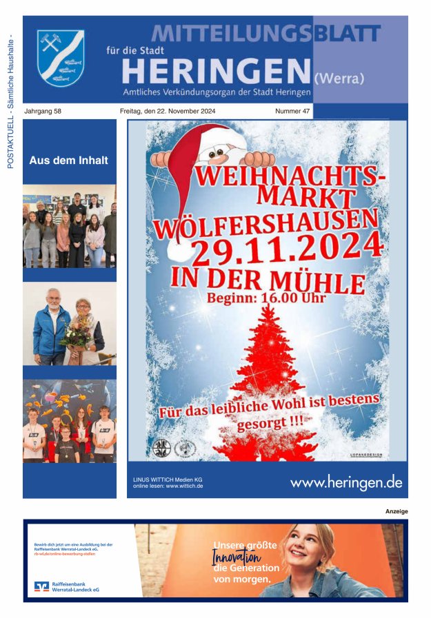 Mitteilungsblatt Heringen Titelblatt 47/2024