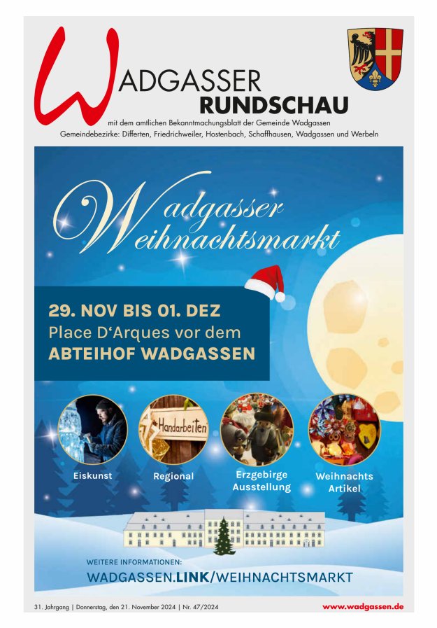 Wadgasser Rundschau Titelblatt 47/2024
