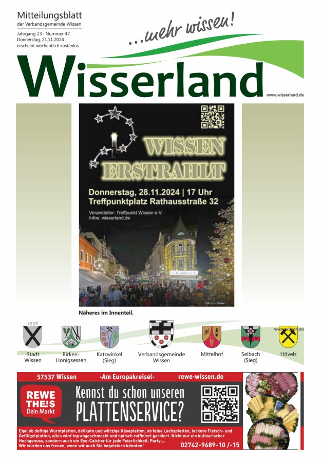 Mitteilungsblatt Wissen - Wisserland...mehr wissen! Titelblatt 47/2024