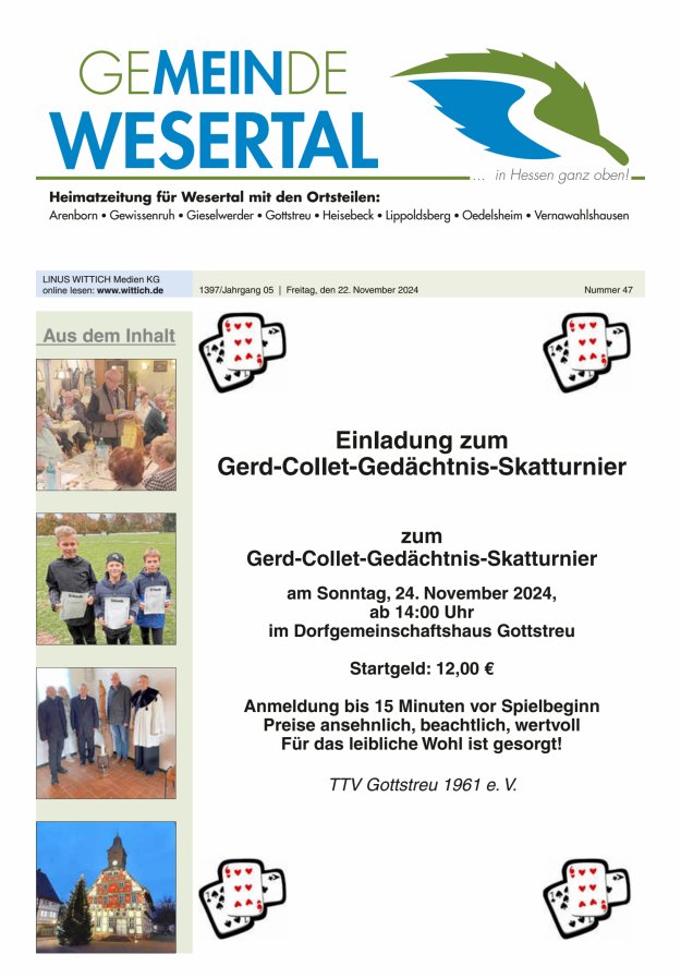 Wesertal Titelblatt 47/2024