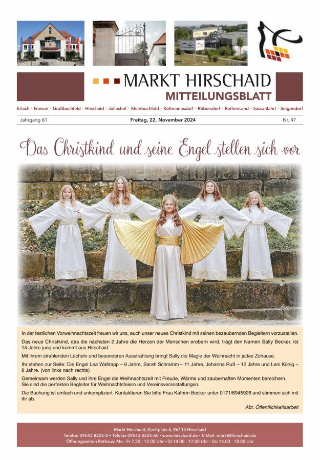 Mitteilungsblatt Markt Hirschaid Titelblatt 47/2024