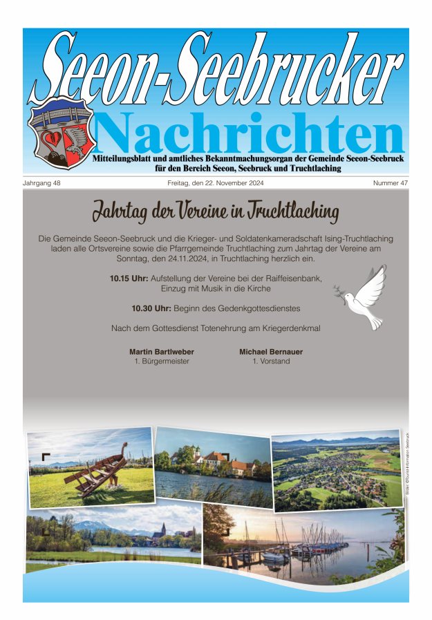 Seeon-Seebrucker Nachrichten Titelblatt 47/2024