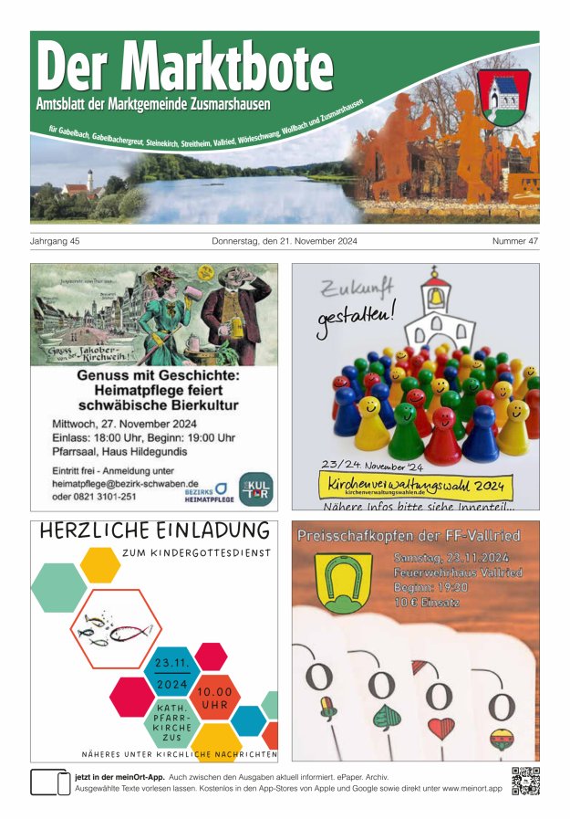 Zusmarshausen - Der Marktbote Titelblatt 47/2024