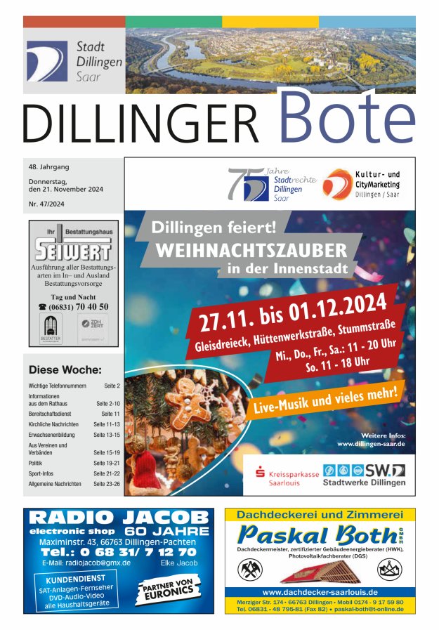 Dillinger Bote Titelblatt 47/2024