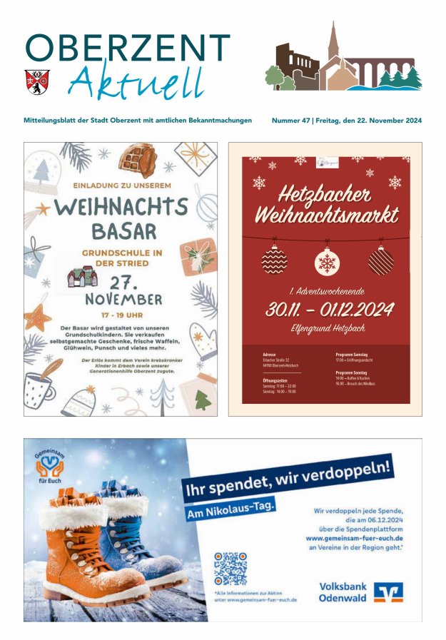 Oberzent aktuell Titelblatt 47/2024