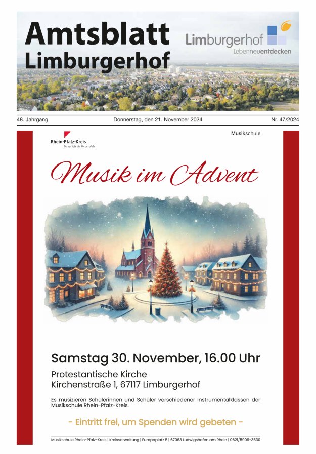 Amtsblatt Limburgerhof Titelblatt 47/2024