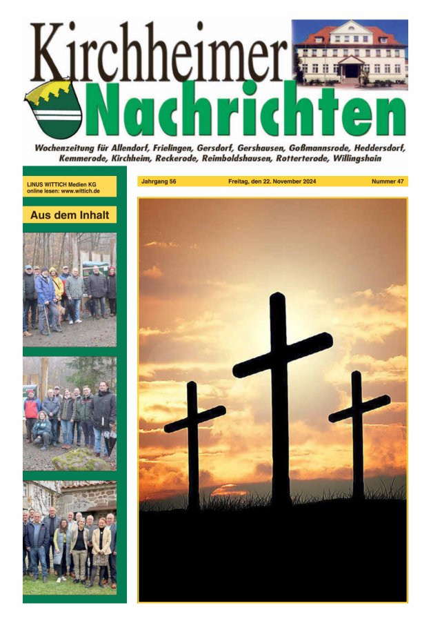 Kirchheimer Nachrichten Titelblatt 47/2024