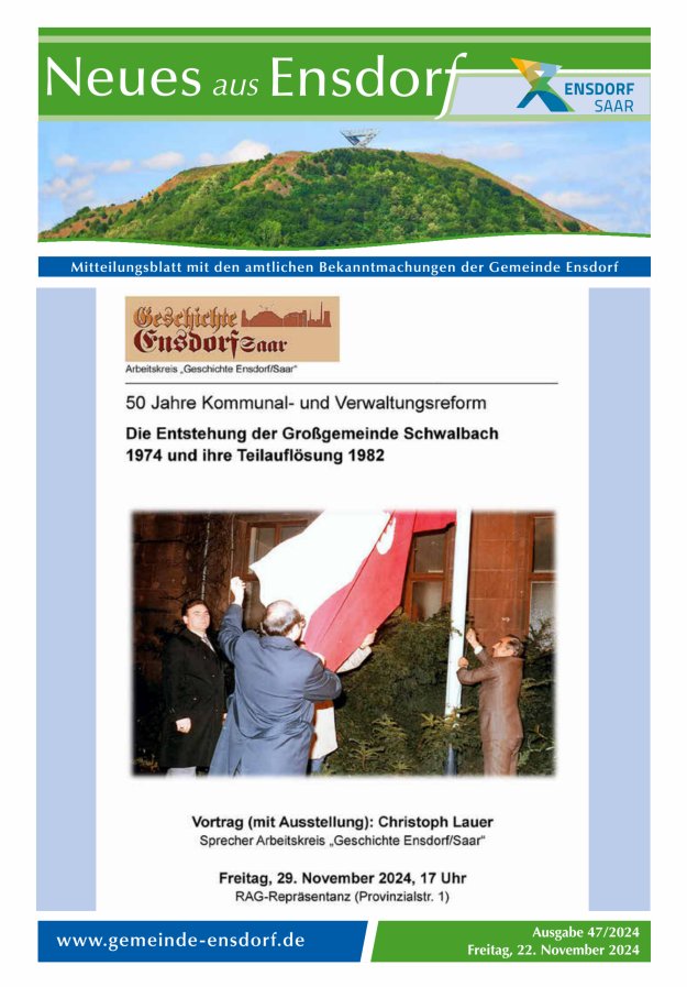 Neues aus Ensdorf Titelblatt 47/2024
