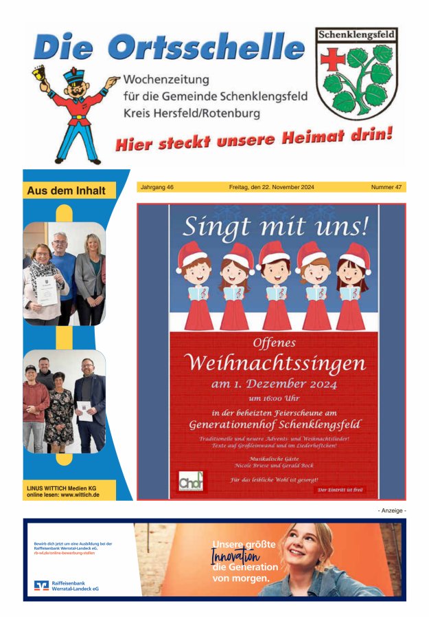 Die Ortsschelle Titelblatt 47/2024