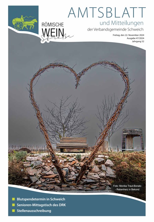 Amtsblatt VG Schweich Titelblatt 47/2024
