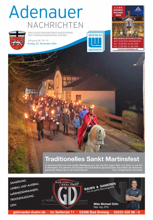 Adenauer Nachrichten Titelblatt 47/2024