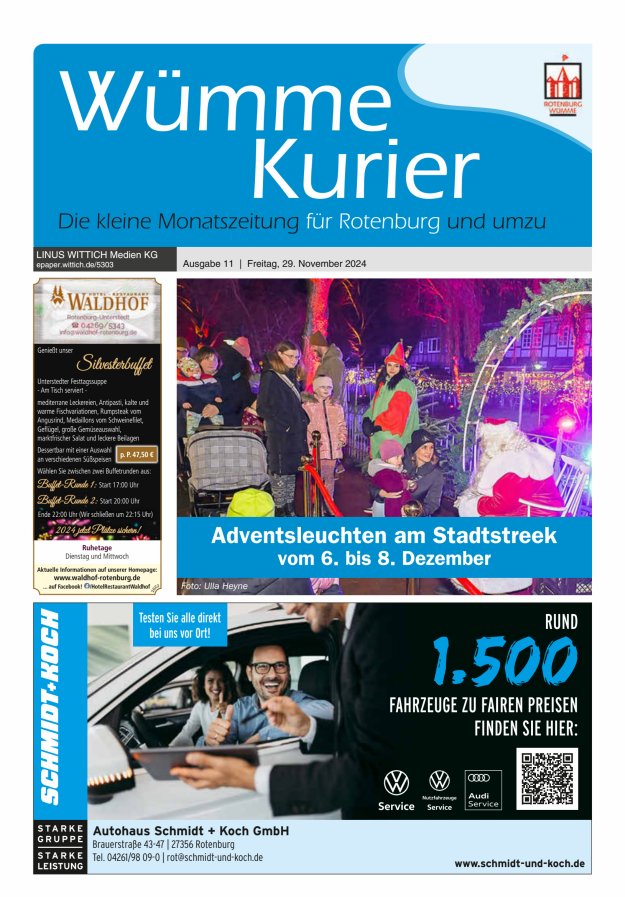 Wümme Kurier Titelblatt 11/2024