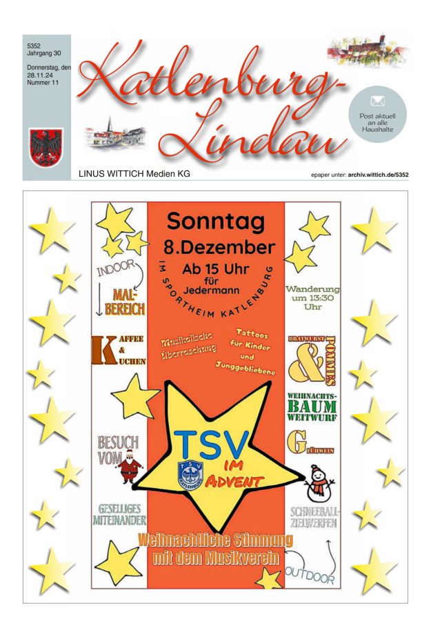 Blickpunkt Katlenburg Lindau Titelblatt 11/2024