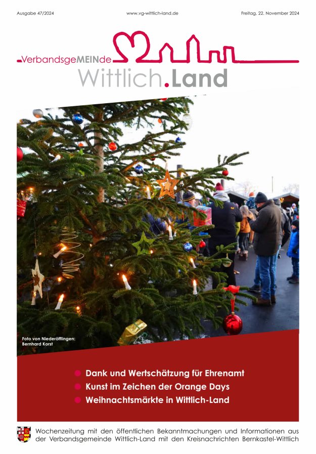 Mein Wittlich.Land Titelblatt 47/2024