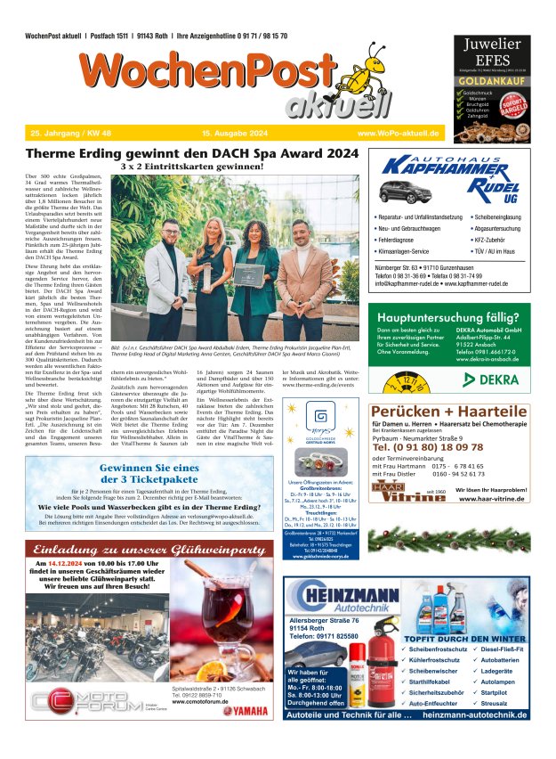 Wochenpost aktuell Titelblatt 16/2024