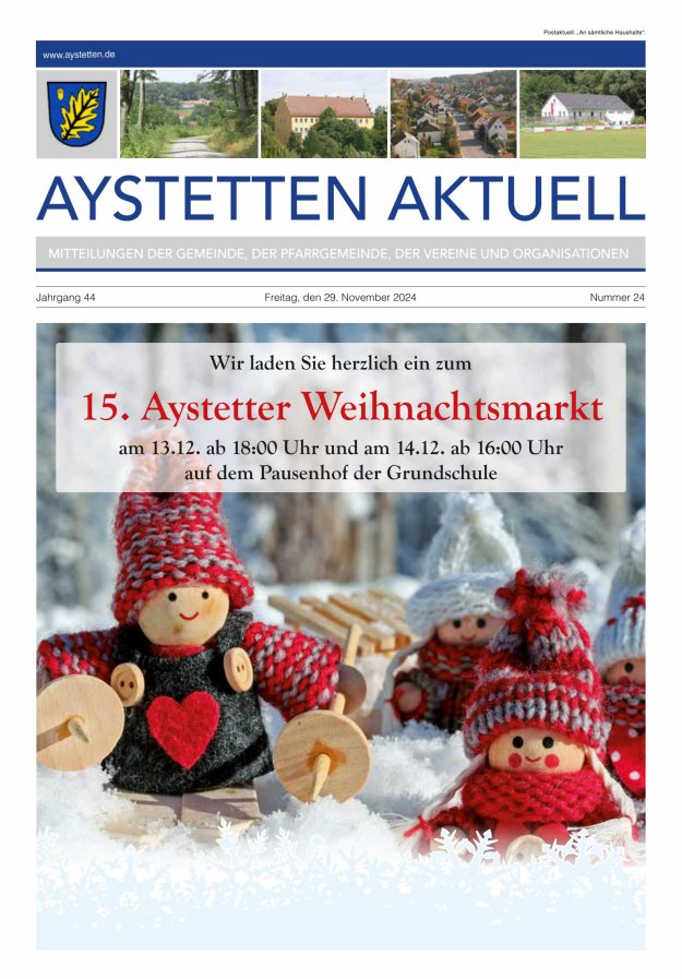 Aystetten Aktuell Wir über uns Titelblatt 24/2024