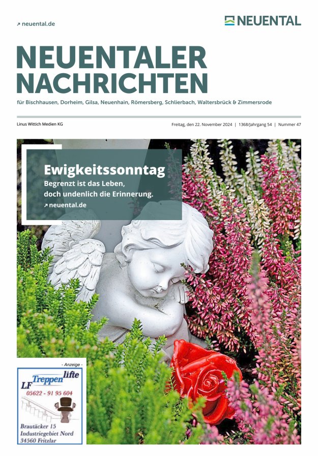 Neuentaler Nachrichten Titelblatt 47/2024