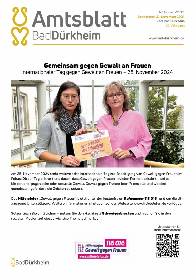 Bad Dürkheimer Woche Titelblatt 47/2024