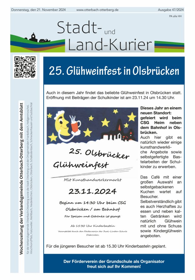 Stadt- und Land-Kurier Otterbach-Otterberg Titelblatt 47/2024