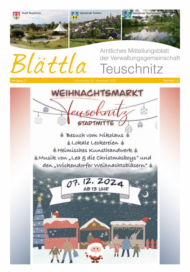 VG-Nachrichten Teuschnitz Titelblatt 24/2024