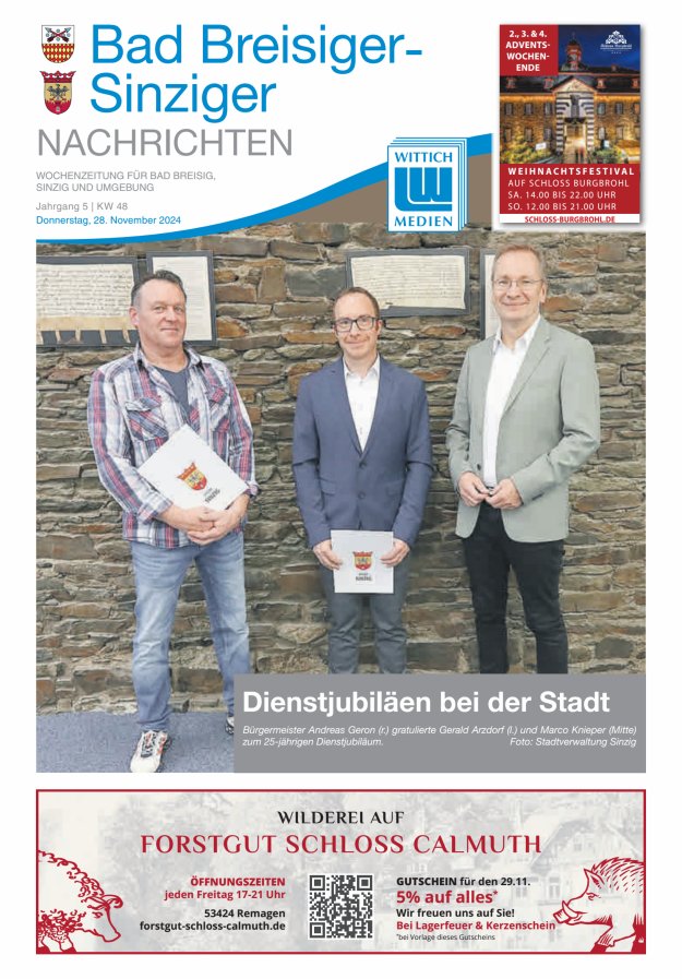 Bad Breisiger-Sinziger Nachrichten Titelblatt 48/2024