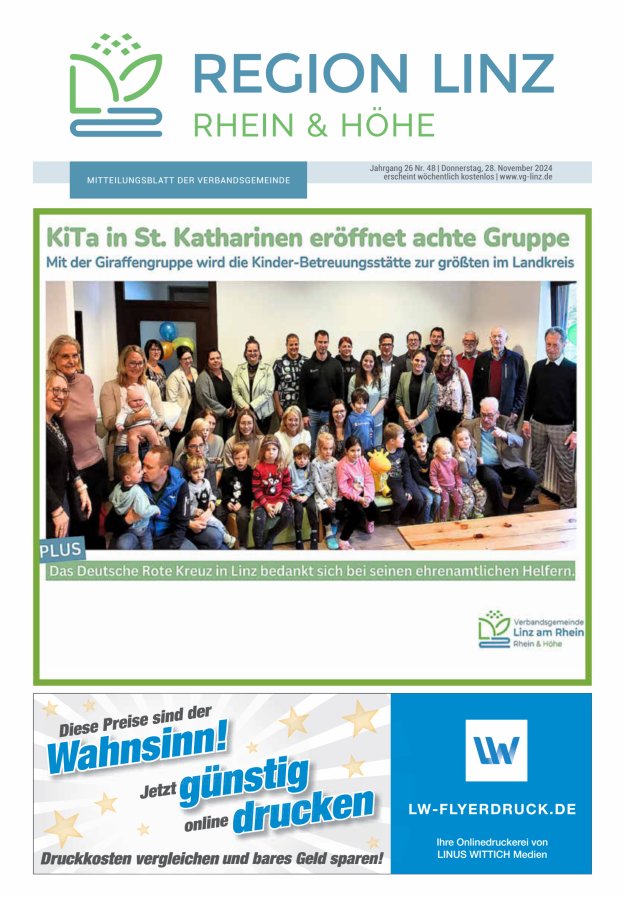 Unsere Verbandsgemeinde Linz am Rhein Titelblatt 48/2024