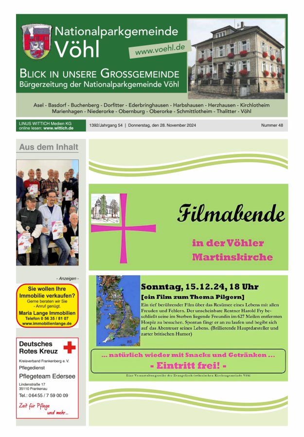 Blick in unsere Grossgemeinde Titelblatt 48/2024