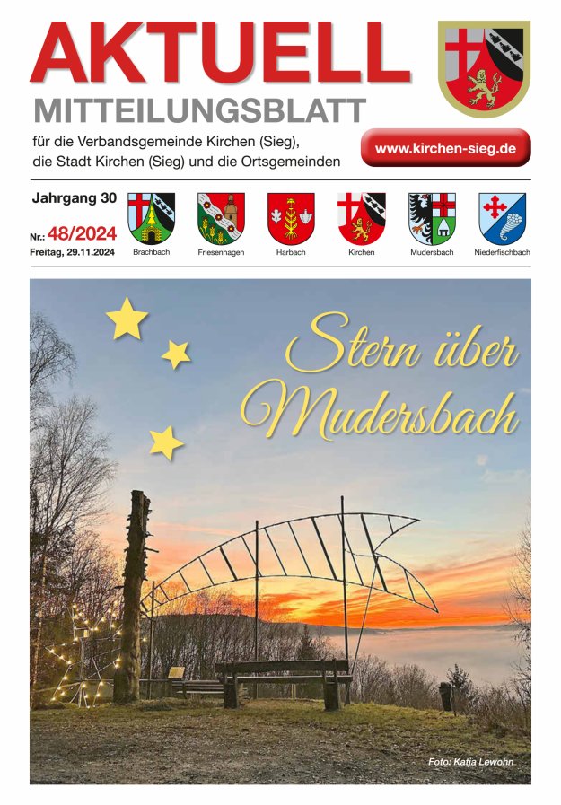Aktuell - Mitteilungsblatt für die VG Kirchen (Sieg) Titelblatt 48/2024