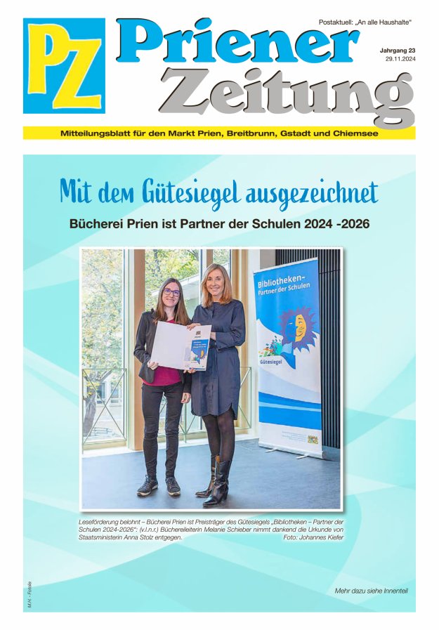 Priener Zeitung Titelblatt 11/2024