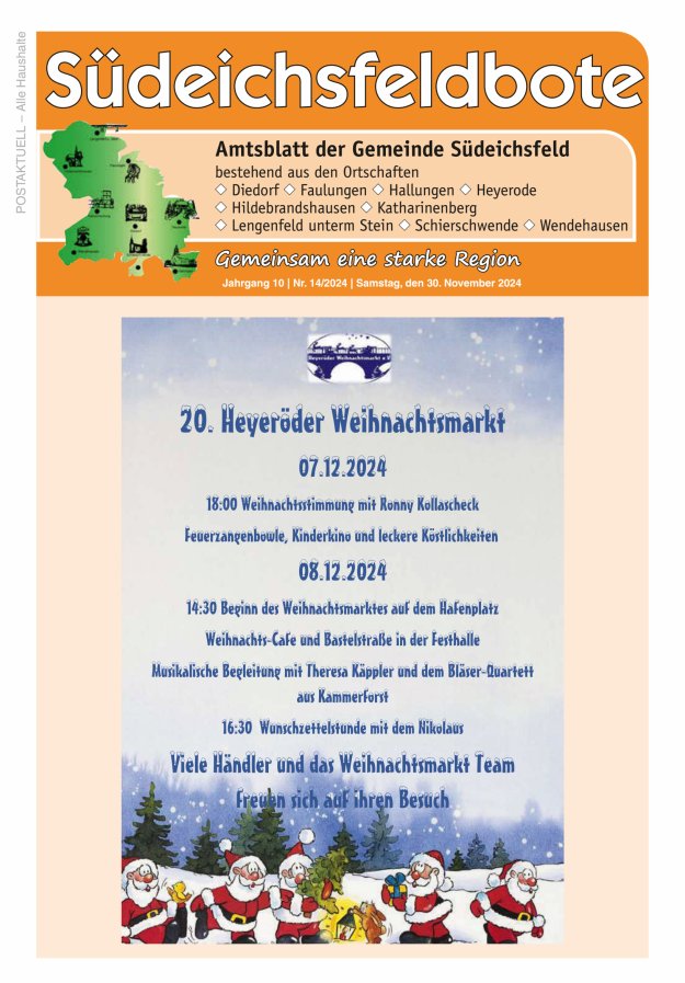 Amtsblatt der Gemeinde Südeichsfeld Titelblatt 14/2024