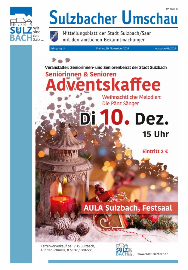 Sulzbacher Umschau Titelblatt 48/2024