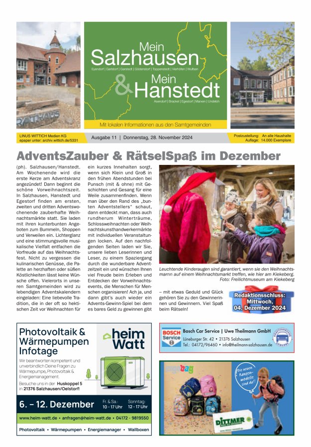 Mein Salzhausen   Mein Hanstedt Titelblatt 11/2024