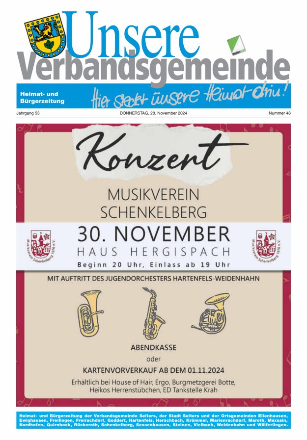 Unsere Verbandsgemeinde Selters Ww Titelblatt 48/2024