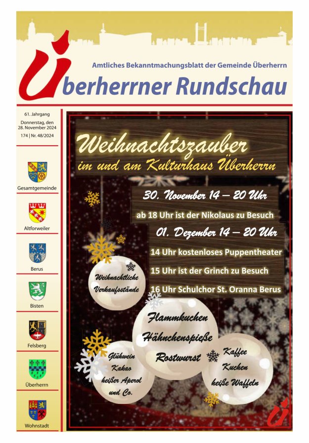 Überherrner Rundschau Titelblatt 48/2024
