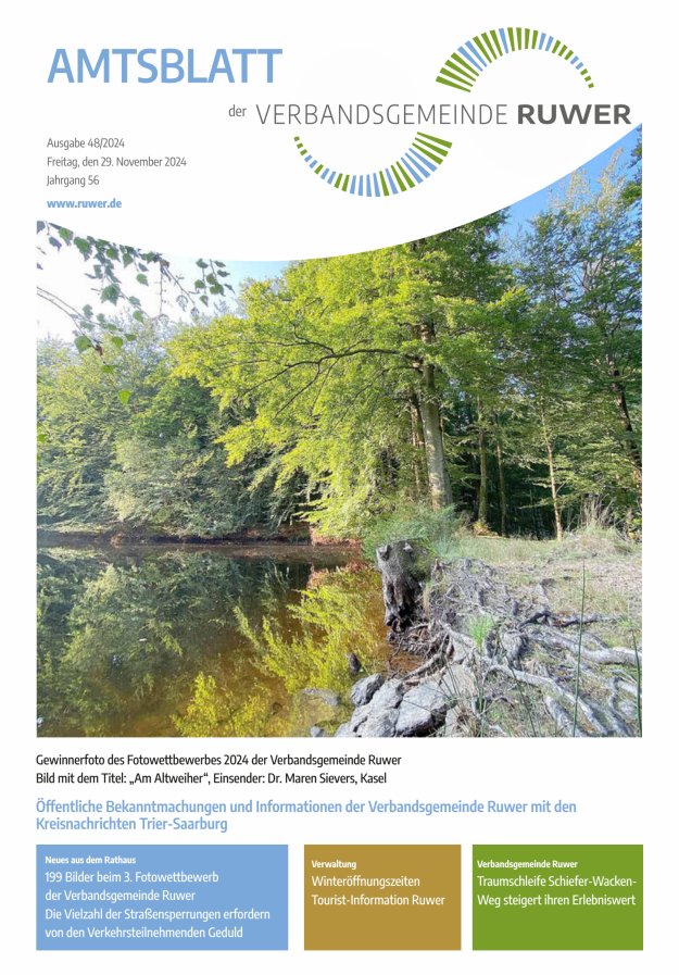 Amtsblatt VG Ruwer Titelblatt 48/2024