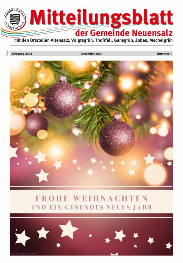 Mitteilungsblatt der Gemeinde Neuensalz Titelblatt 04/2024