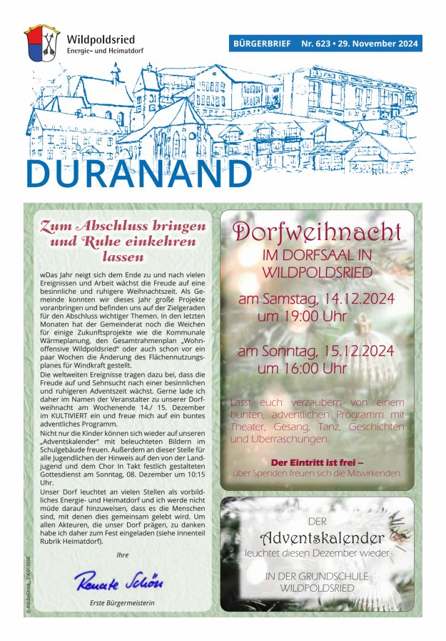 Wildpoldsrieder Duranand Titelblatt 623/2024