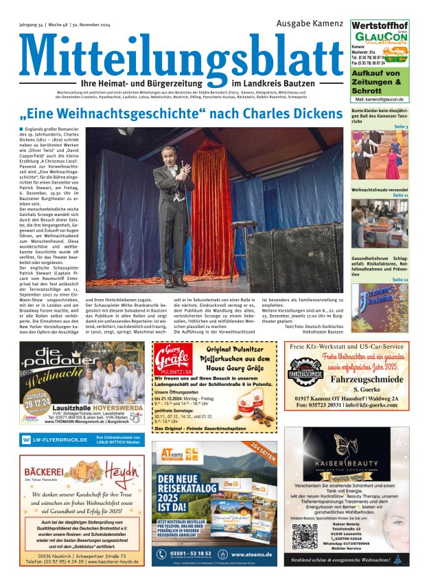Mitteilungsblatt LK Bautzen Ausgabe Kamenz Titelblatt 47/2024