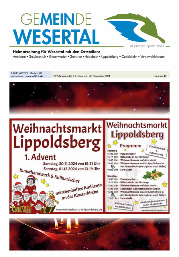 Wesertal Titelblatt 48/2024