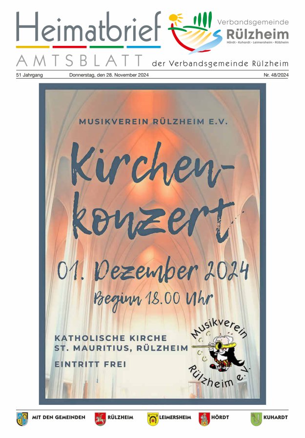Heimatbrief VG Rülzheim Titelblatt 48/2024