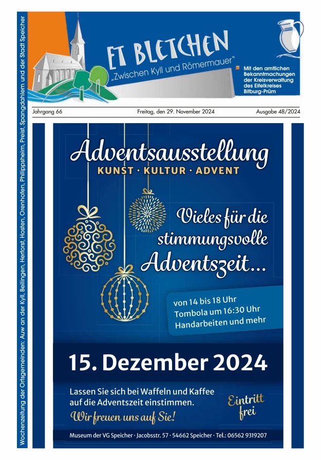 Et Bletchen VG Speicher Titelblatt 48/2024